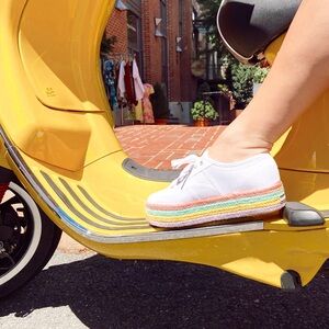 Superga Rainbow Platform Espadrille Sneakers